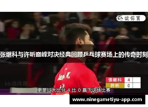 张继科与许昕巅峰对决经典回顾乒乓球赛场上的传奇时刻